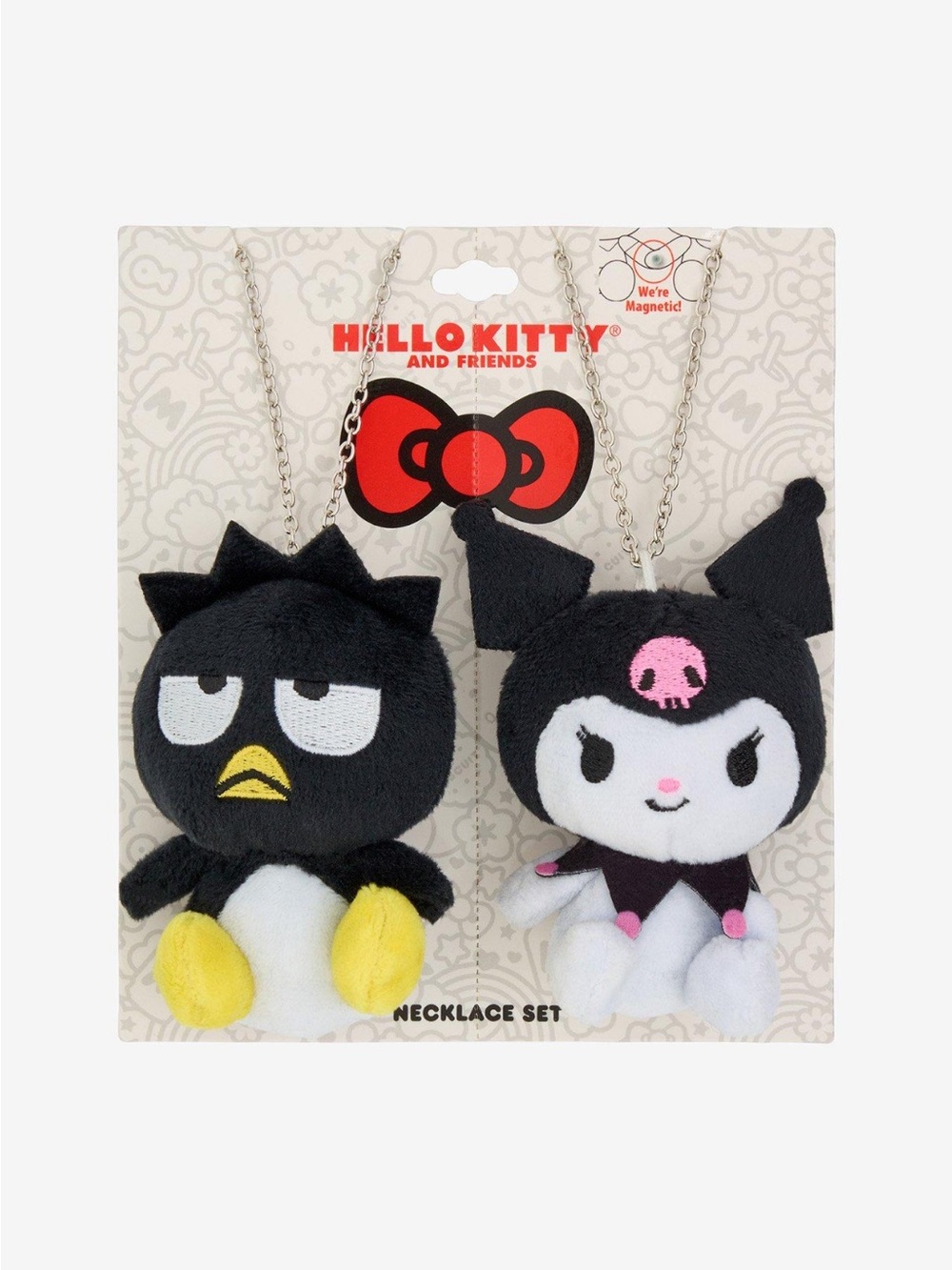 Kuromi & Badtz-Maru Plush Best Friend Necklace Set
